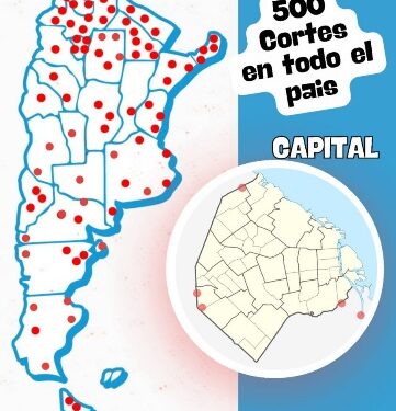 Argentina. El hambre no espera: este lunes 18 el movimiento piquetero unificado realizará 500 cortes de rutas y accesos a las ciudades