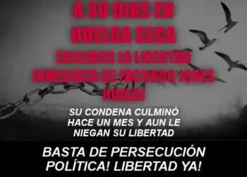 Nación Mapuche. A 30 dias en huelga seca:libertad a Facundo Jones Huala, preso politico Mapuche