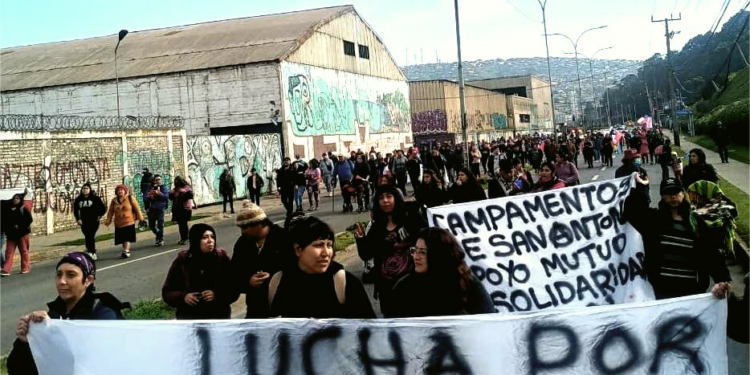 Chile. Pobladores de campamentos de San Antonio marchan contra el desalojo y por el derecho a la vivienda y vida dignas