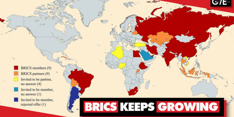 Otros 9 países a los BRICS. Ahora representan la mitad de la población mundial y el 41% de la economía global